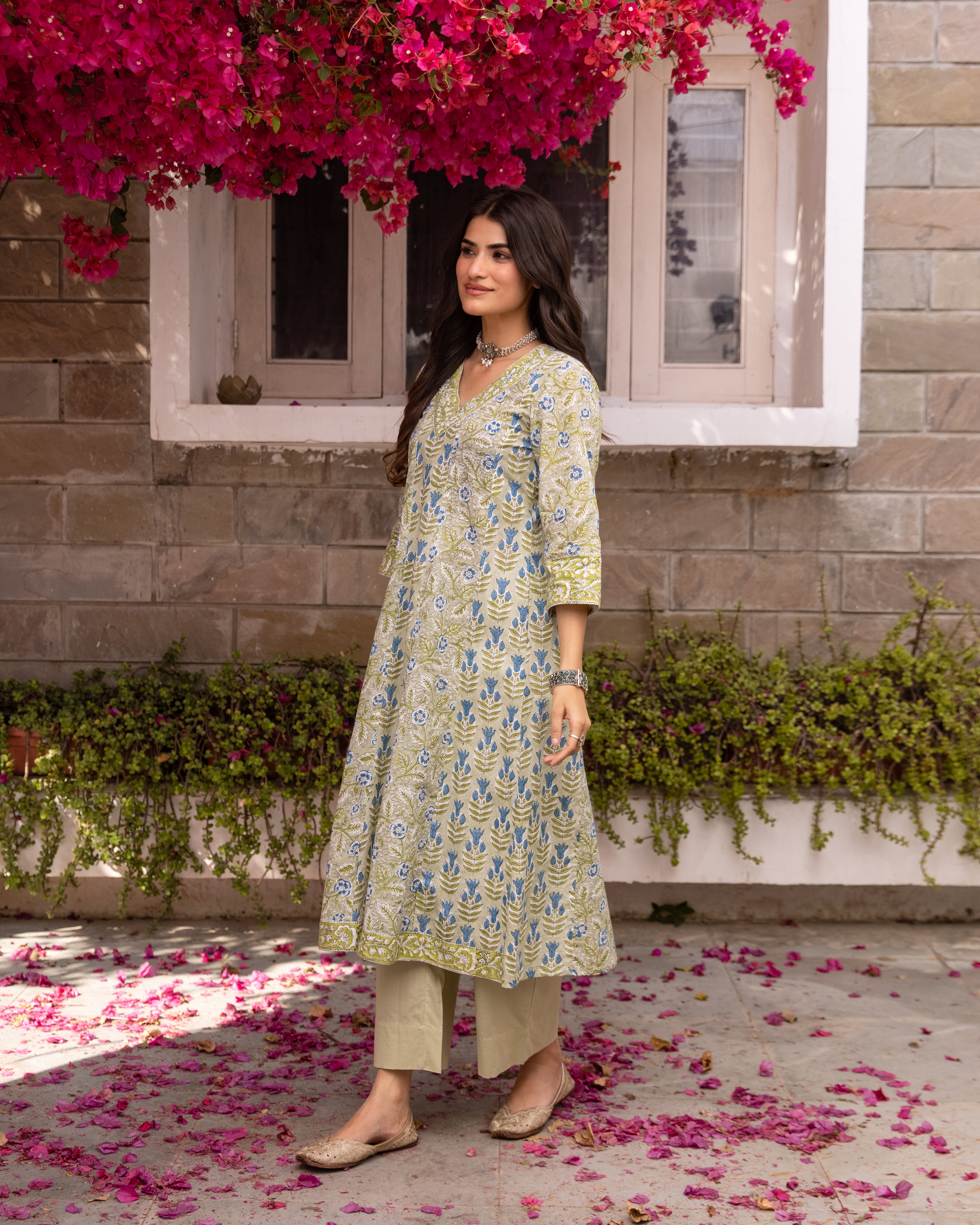 Sage Green Kurta (Pant Not Included )