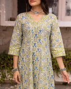Sage Green Kurta (Pant Not Included )