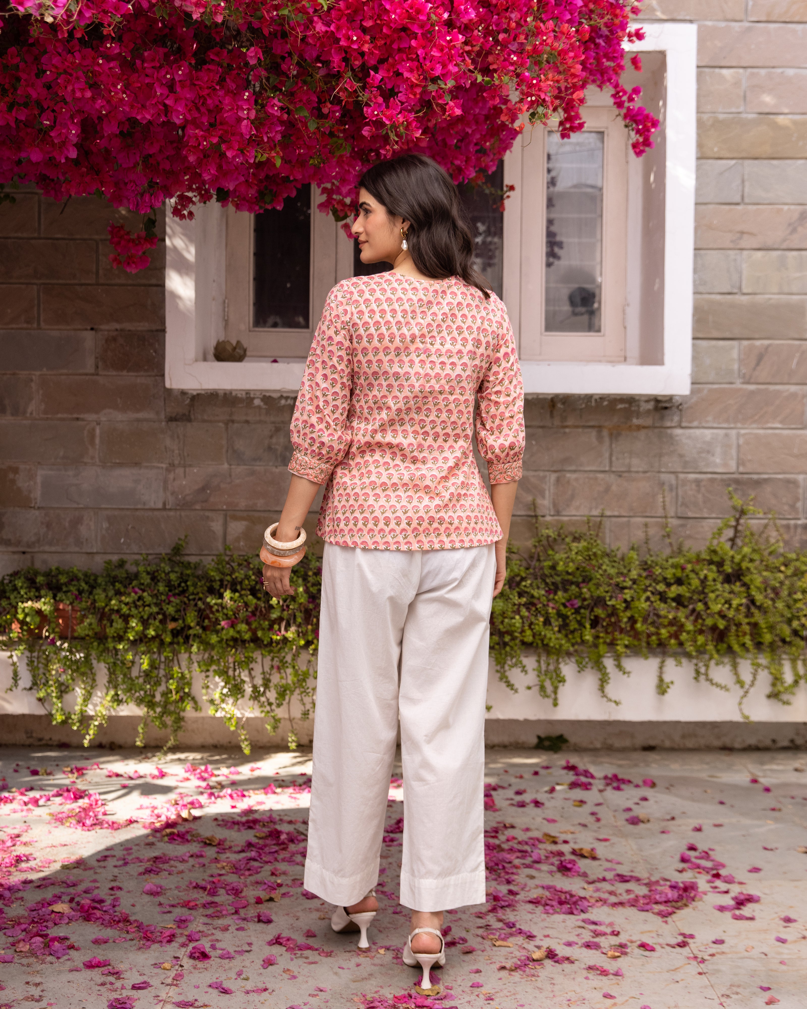 Blush Pink Cotton Short Top