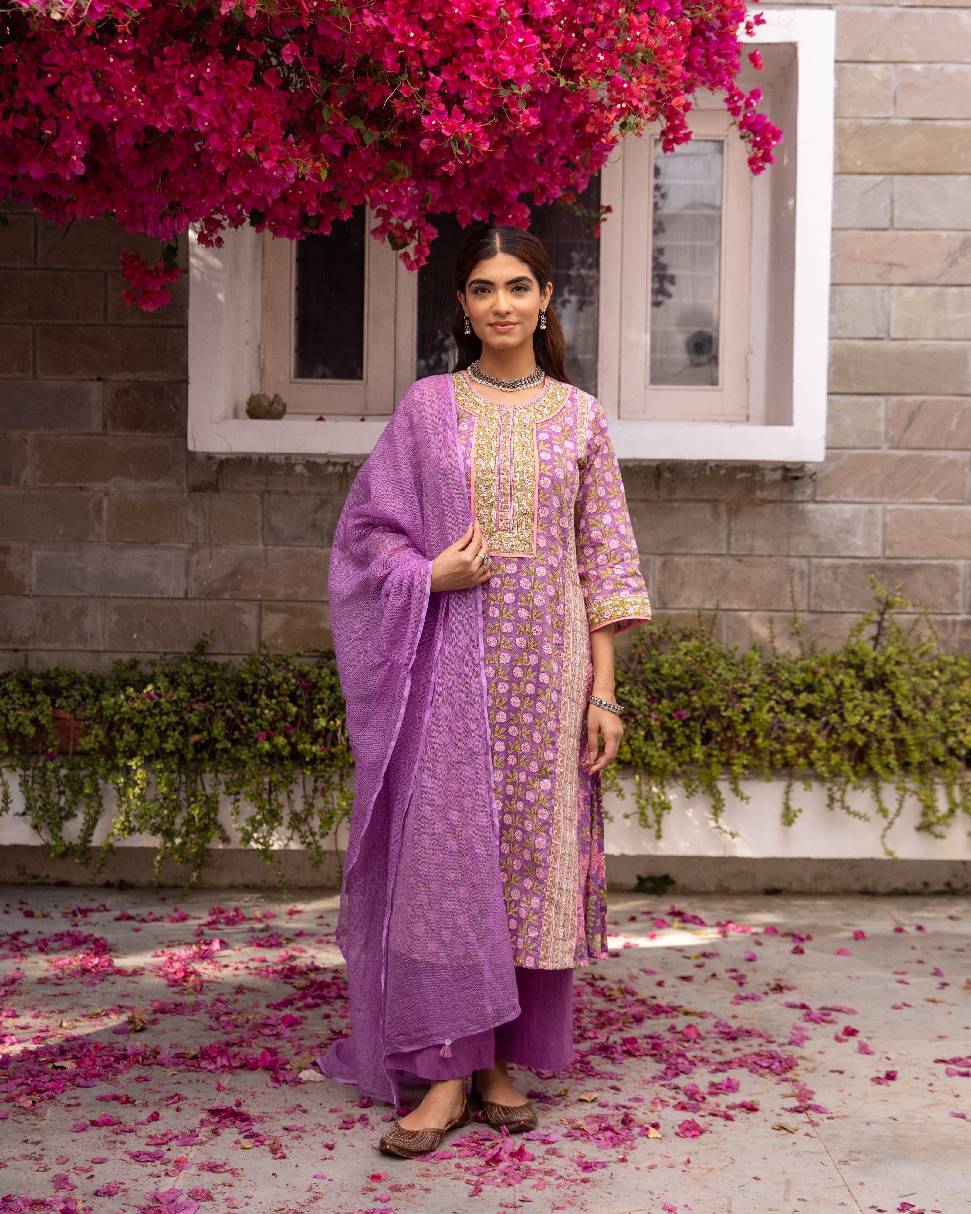 Lavender Kurta( Pant And Dupatta Not Included)