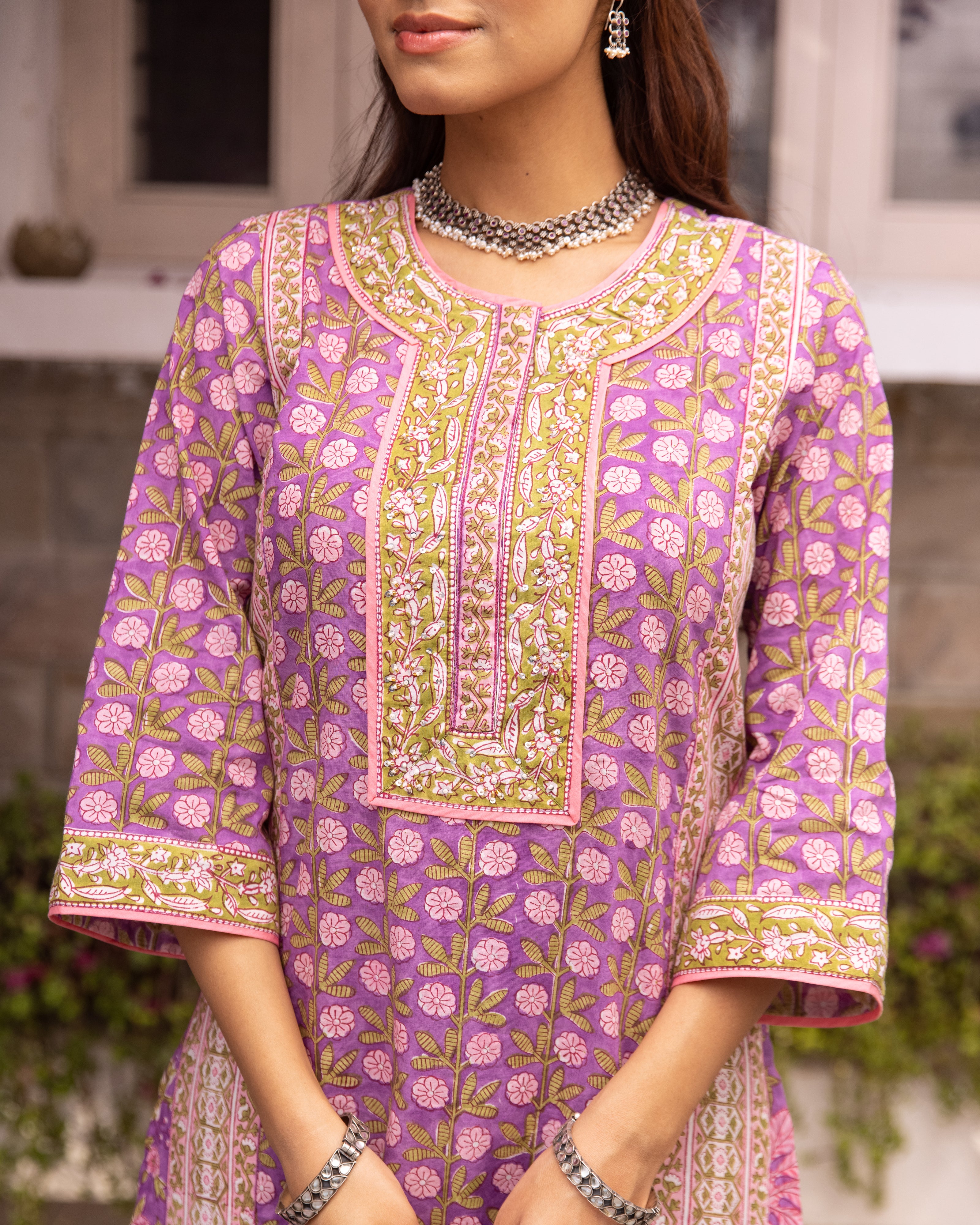Lavender Kurta( Pant And Dupatta Not Included)