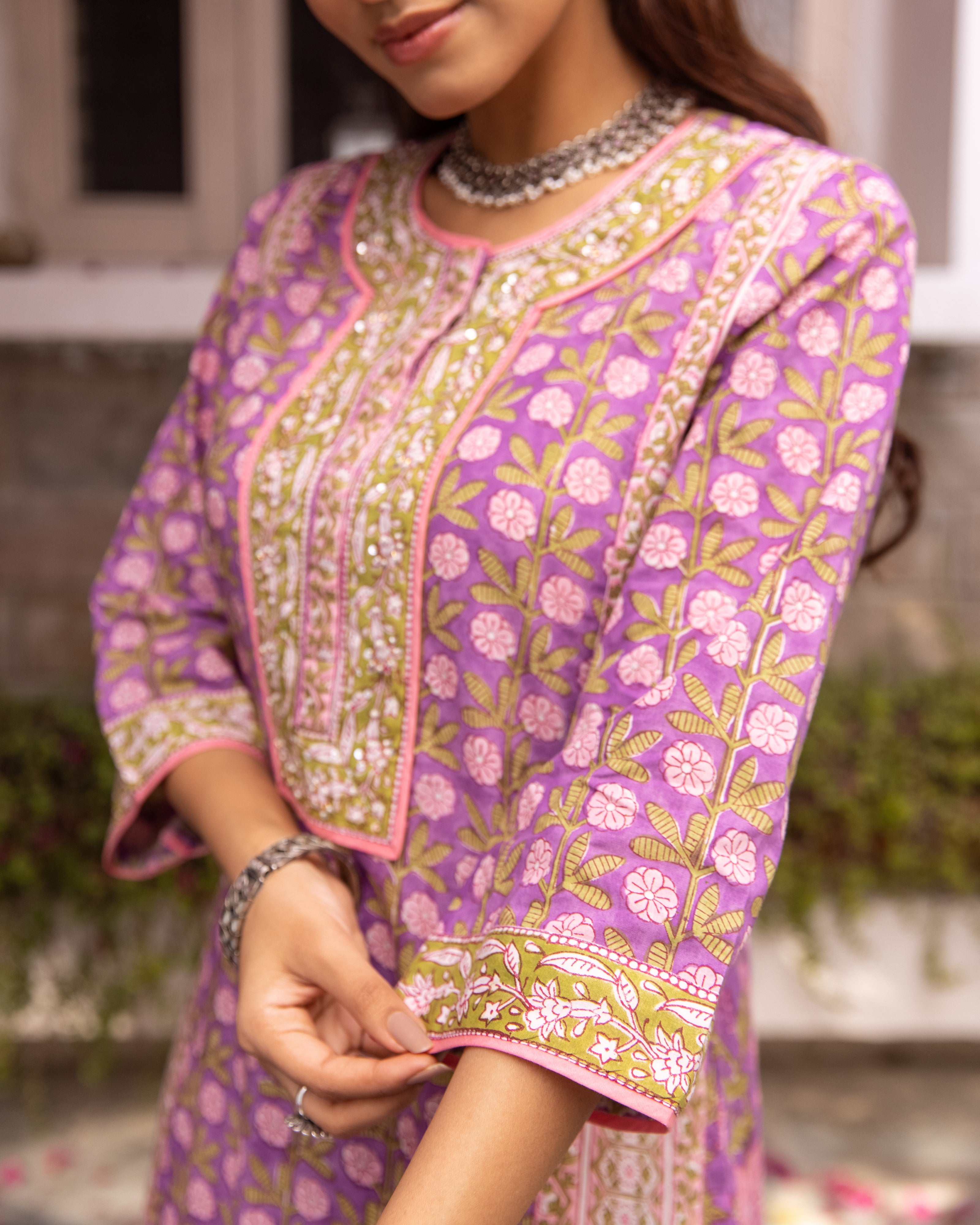 Lavender Kurta( Pant And Dupatta Not Included)
