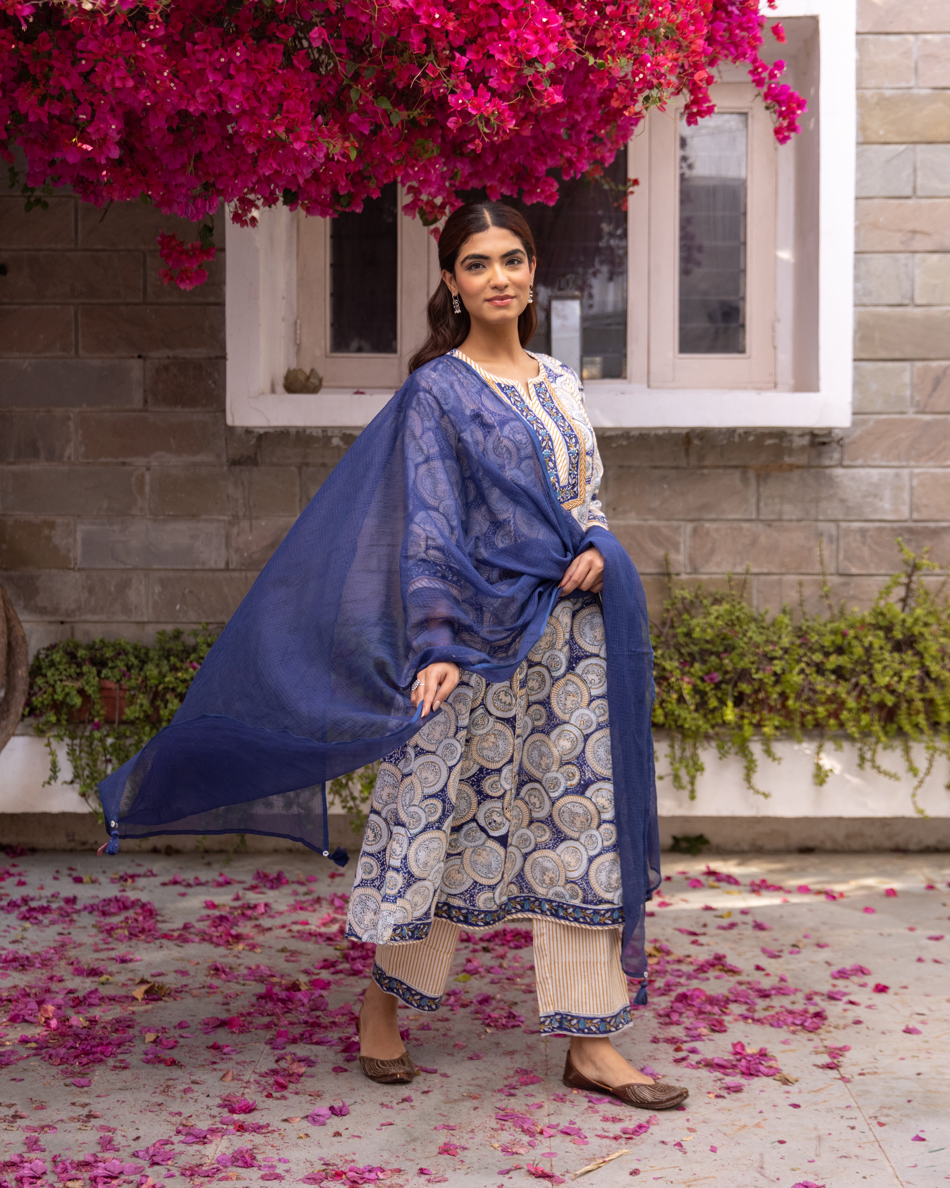 Indigo Blue Kurta Pant(Dupatta Not Included)
