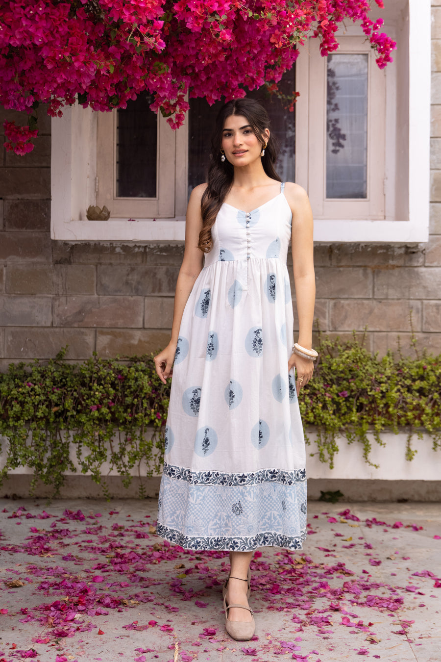 White & Blue Dress