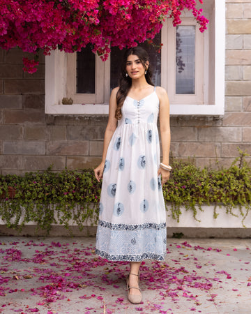 White & Blue Dress