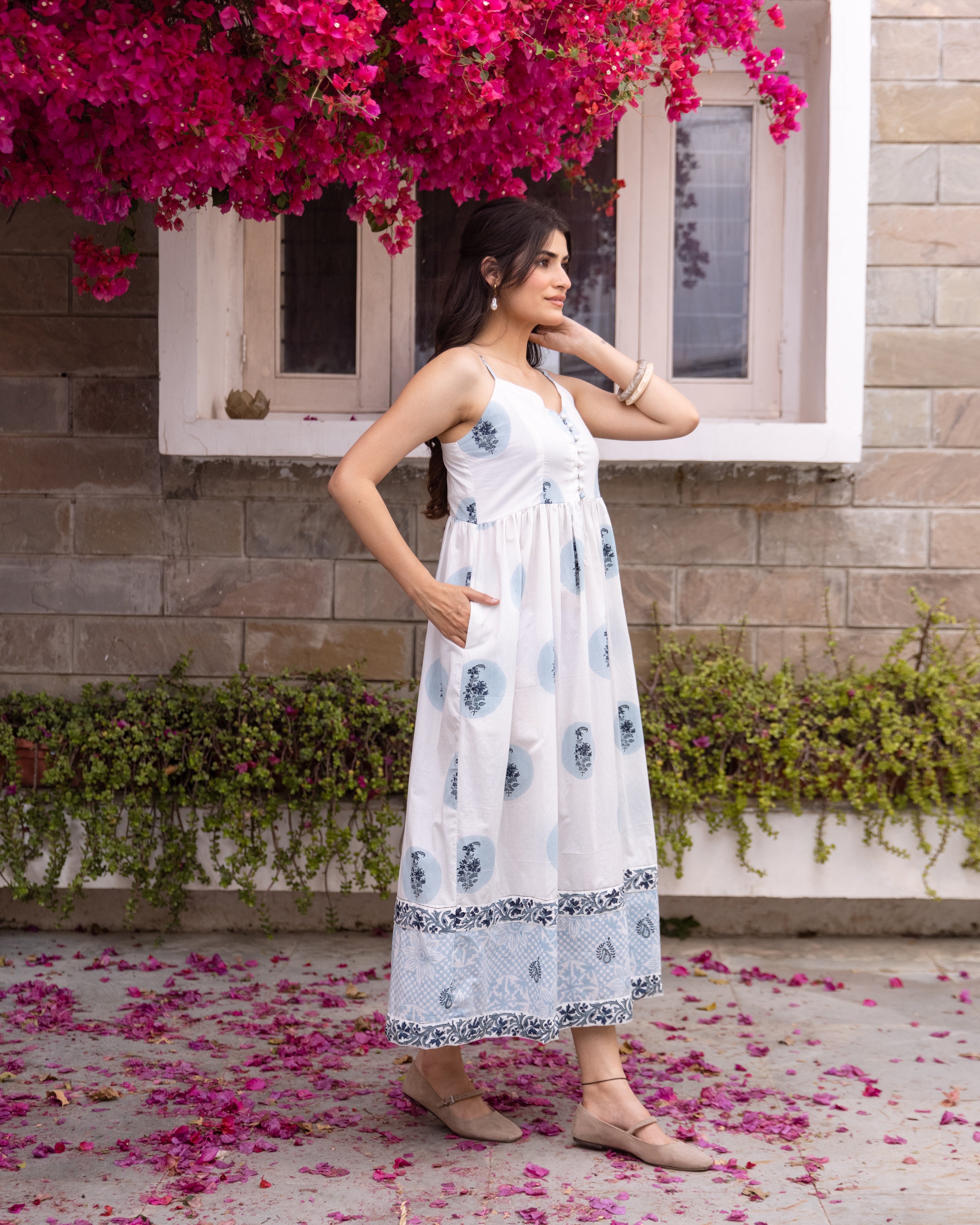 White & Blue Dress