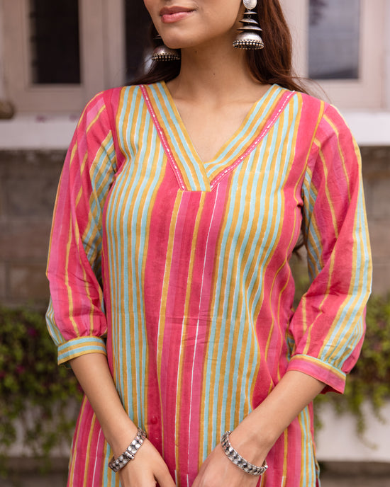 Multicolor Kurta Pant
