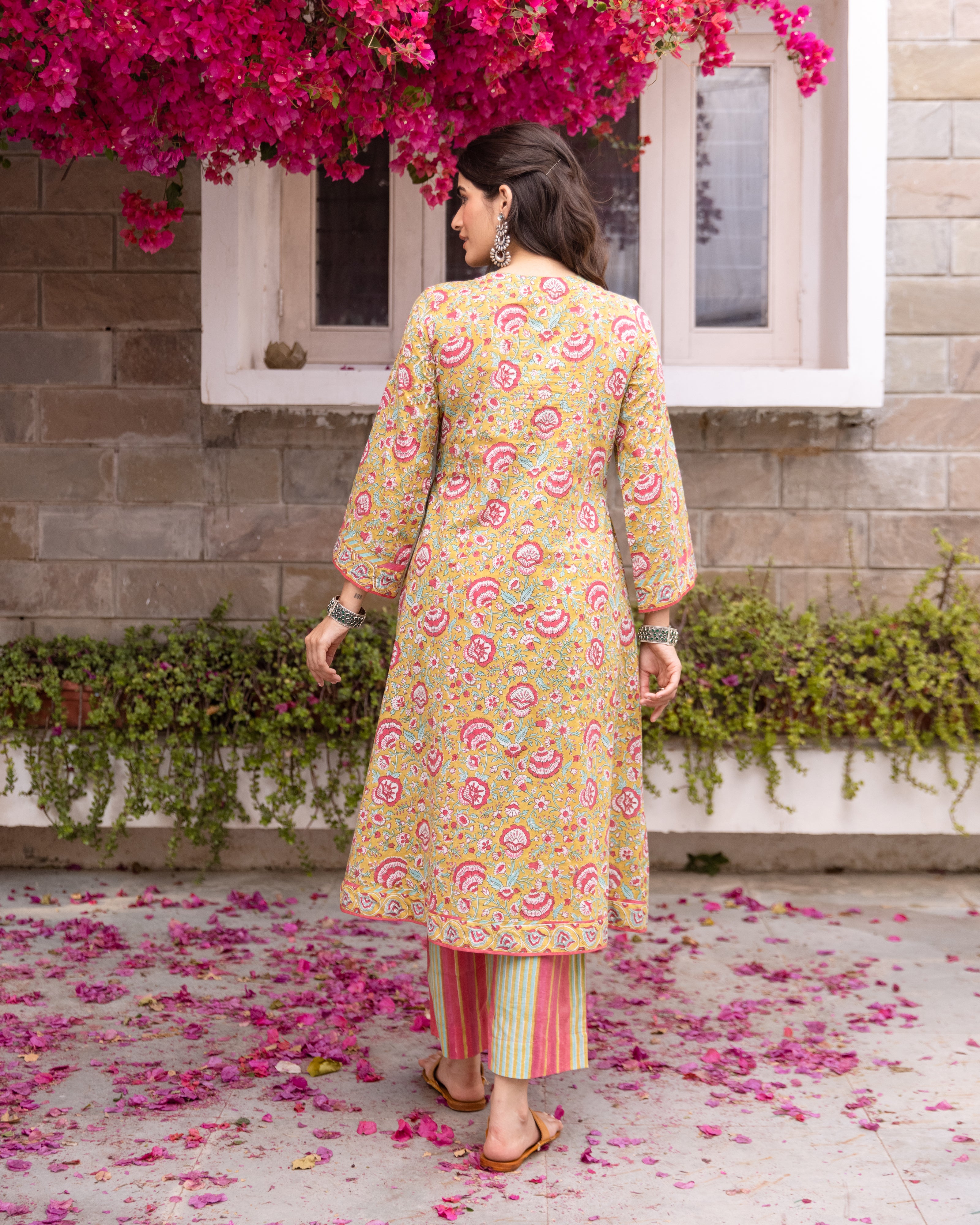 Coral Peach Complete Suit Set