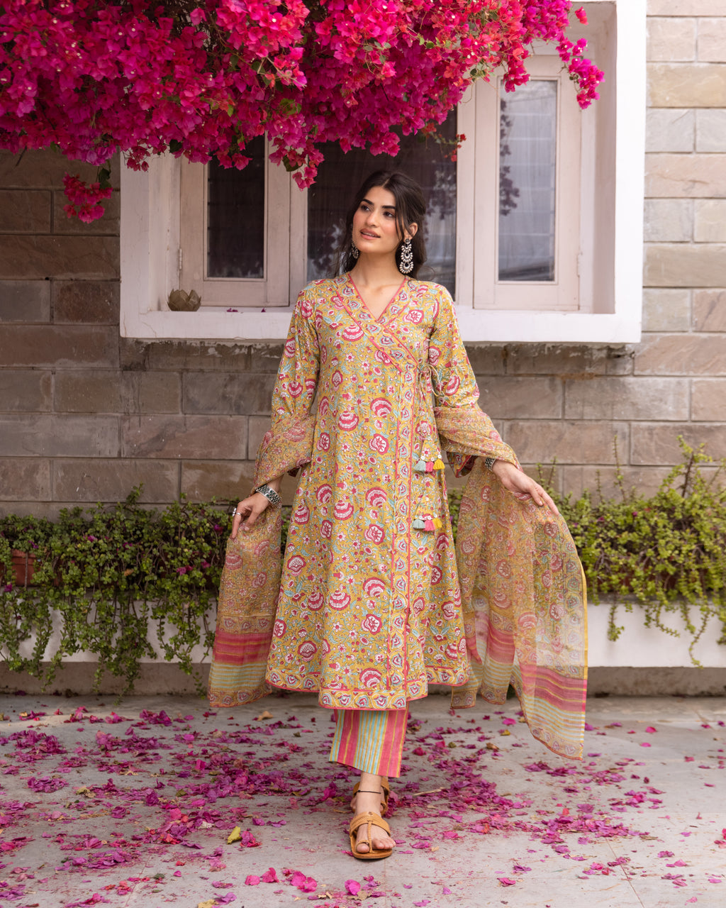 Coral Peach Complete Suit Set