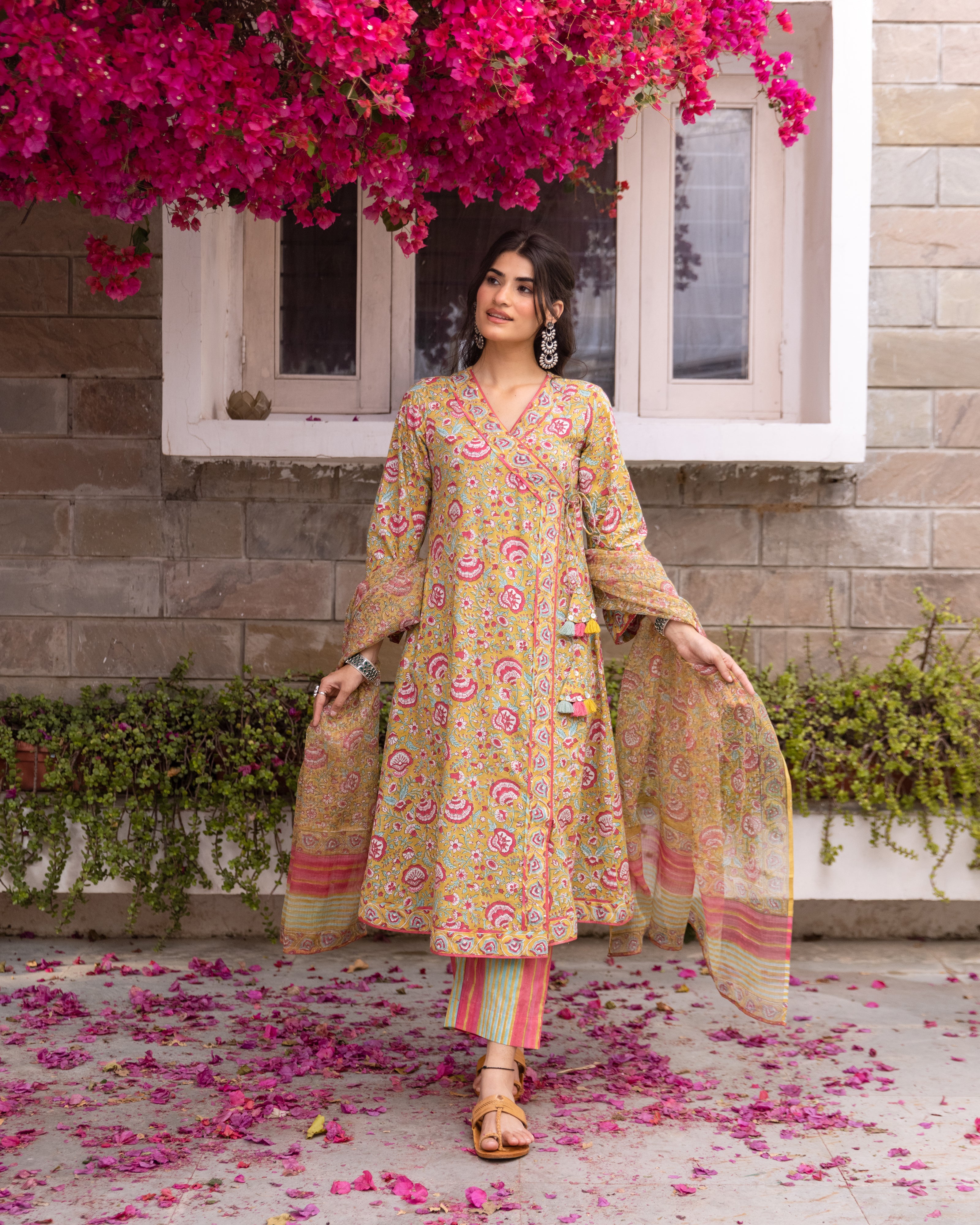 Coral Peach Complete Suit Set