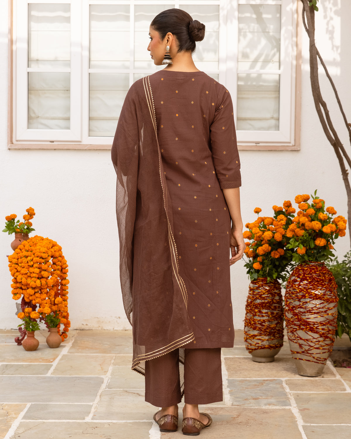 Deep Taupe Brown Complete Suit Set