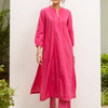 Vibrant Pink Cotton Kurta Pant Set For Women's