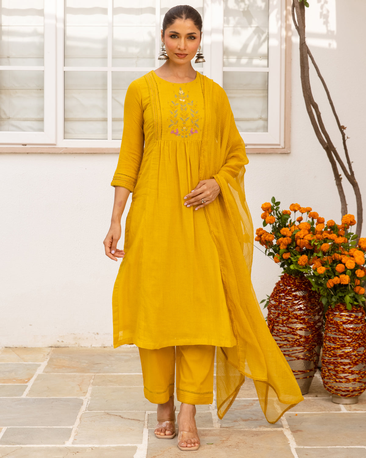 Mustard Yellow Complete Suit Set