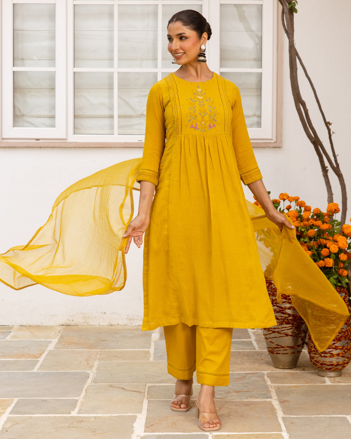 Mustard Yellow Complete Suit Set
