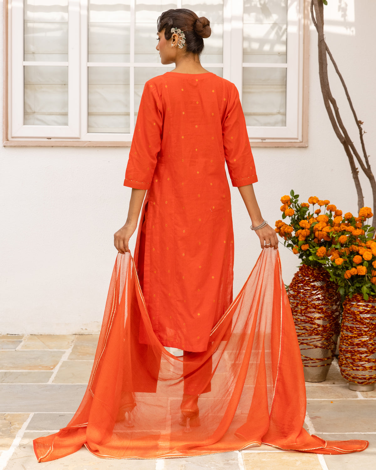Terracotta Orange Complete Suit Set