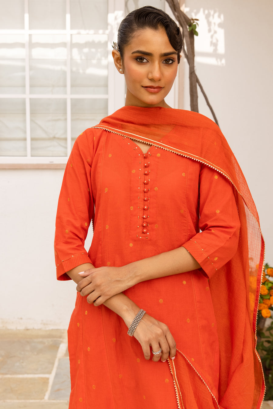 Terracotta Orange Complete Suit Set