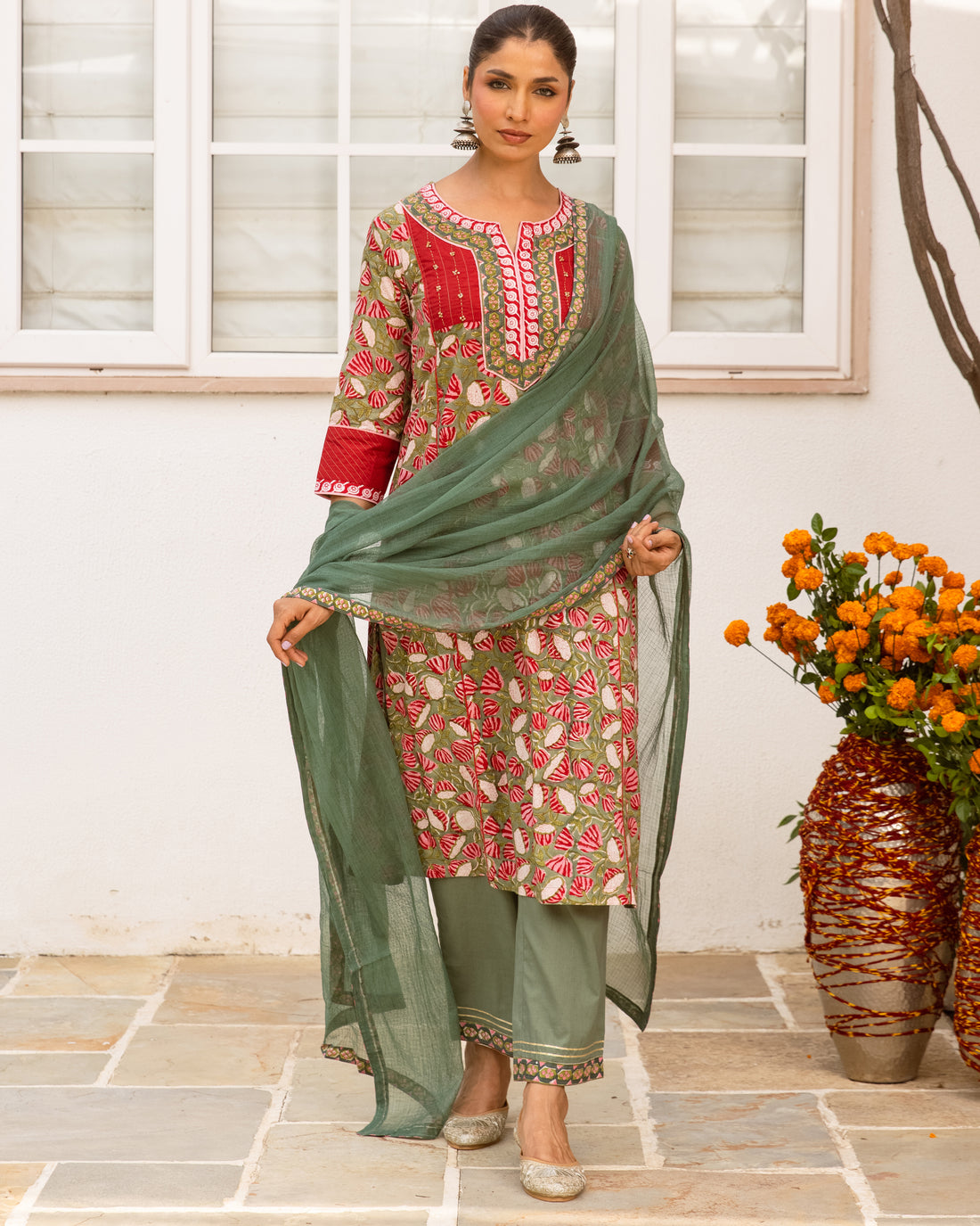 Sage Green Complete Suit Set