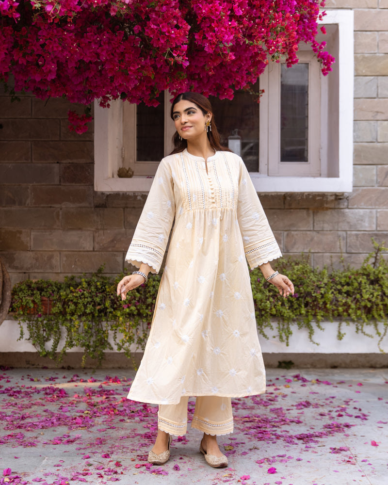 Soft Beige Kurta Pant