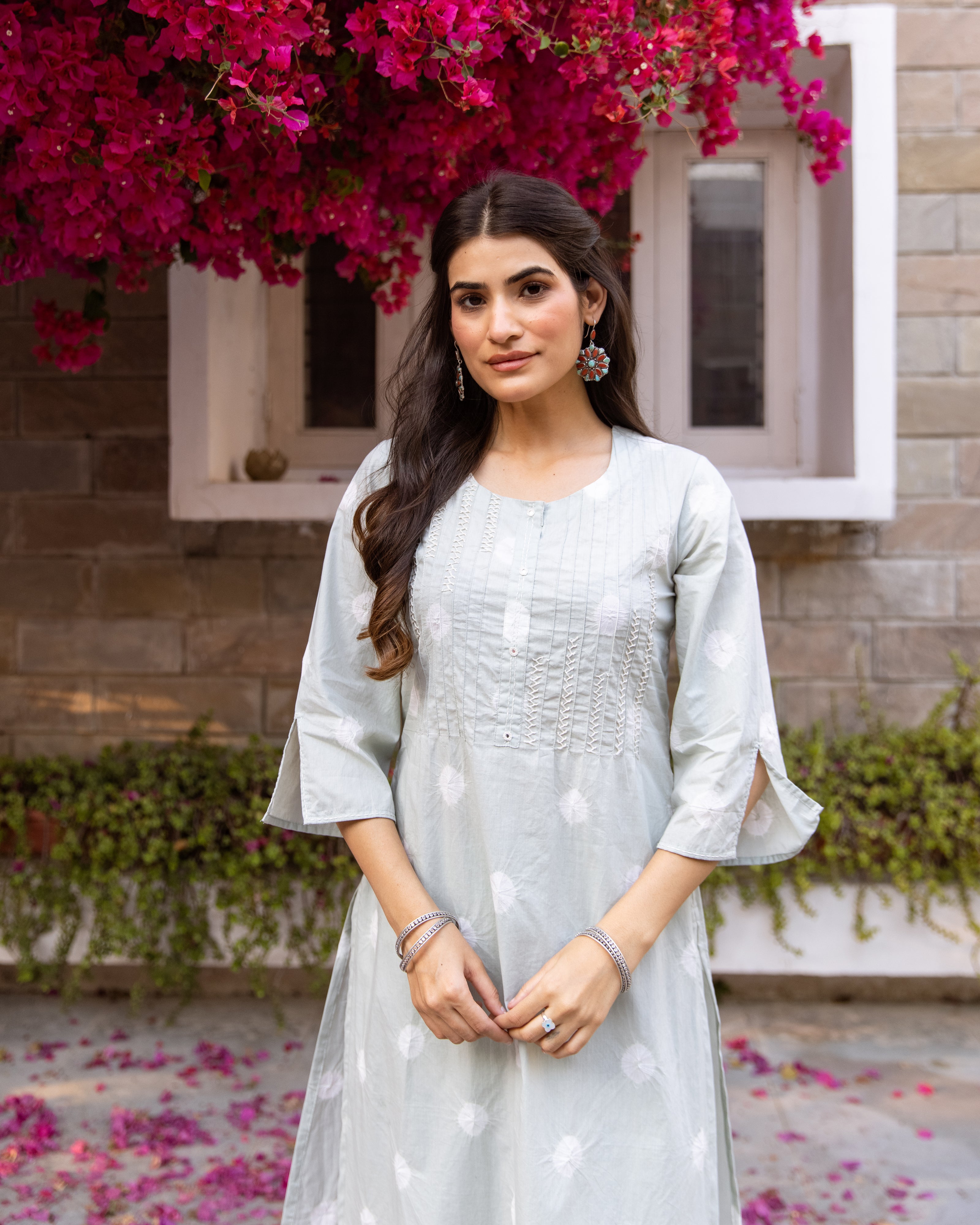 Soft Bluish-Grey Kurta Pant
