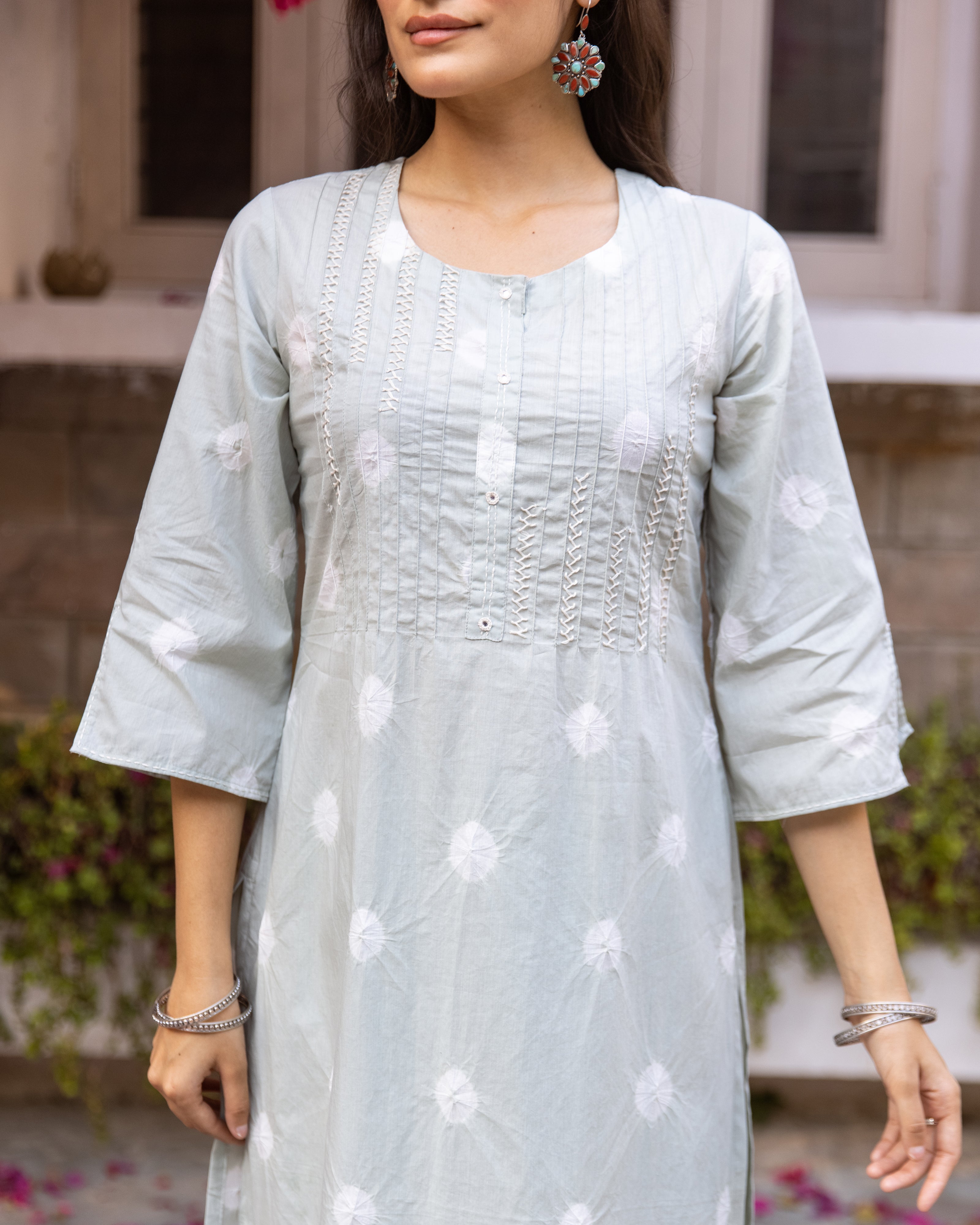 Soft Bluish-Grey Kurta Pant