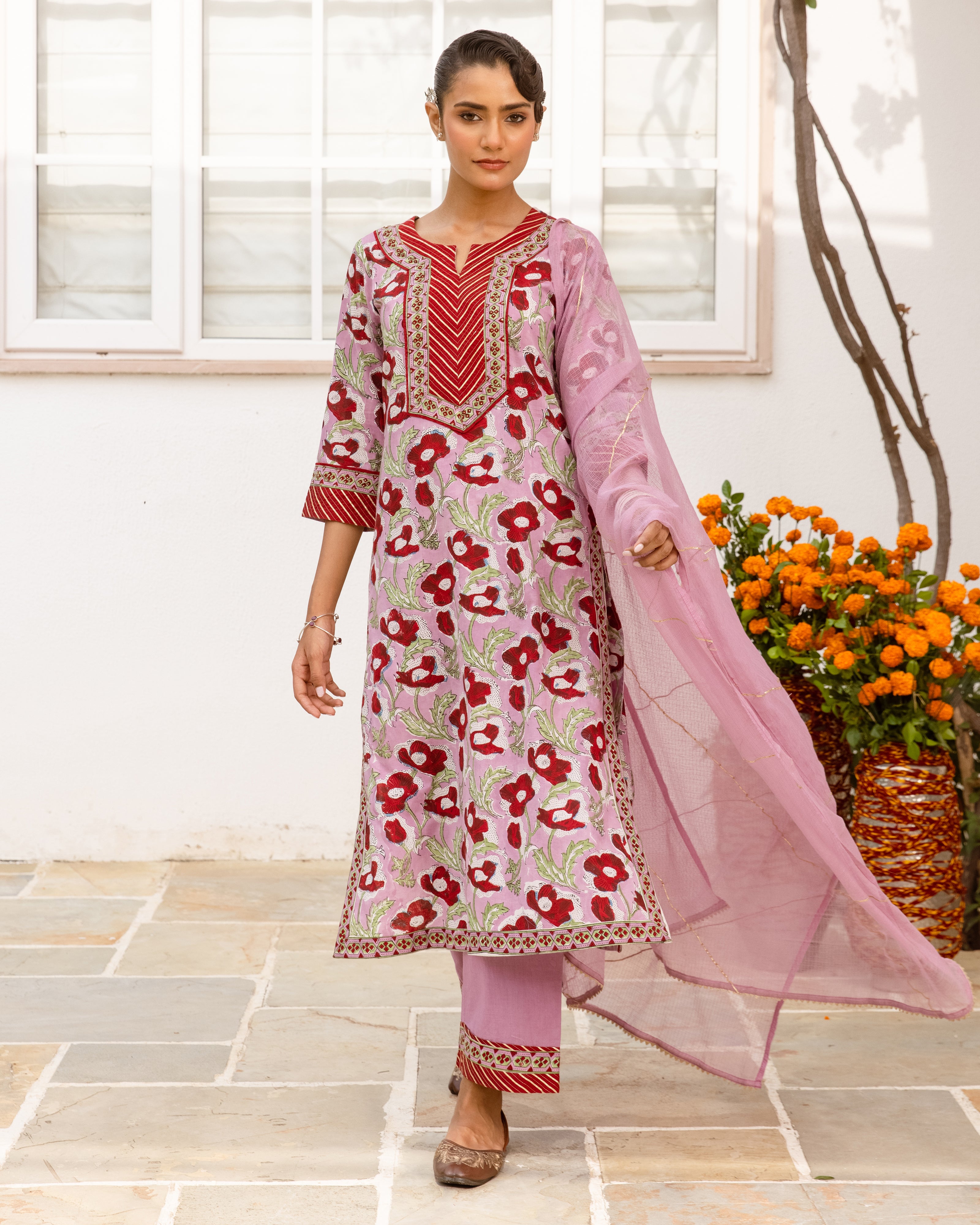 Dusty Mauve Pink Complete Suit Set