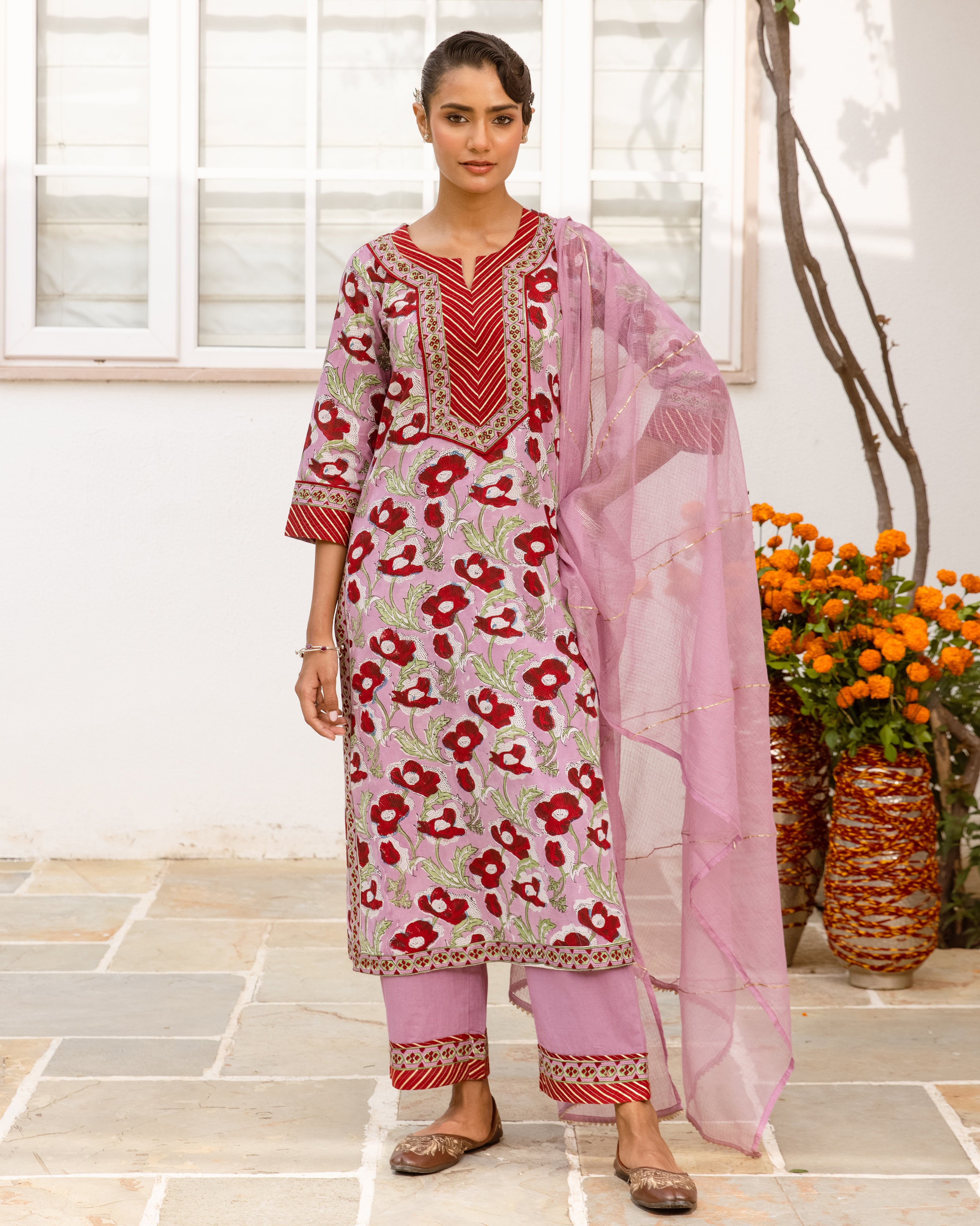 Dusty Mauve Pink Complete Suit Set
