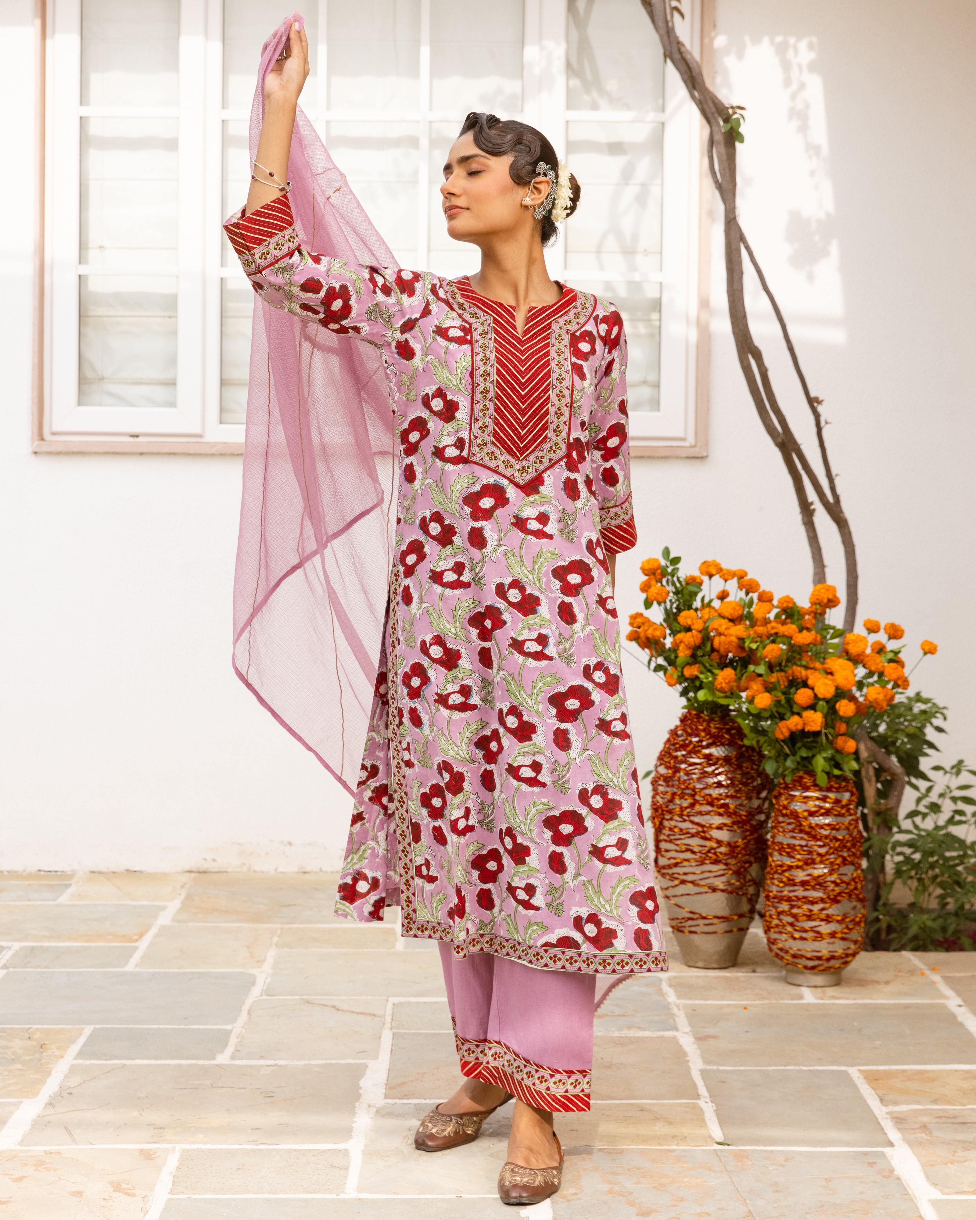 Dusty Mauve Pink Complete Suit Set