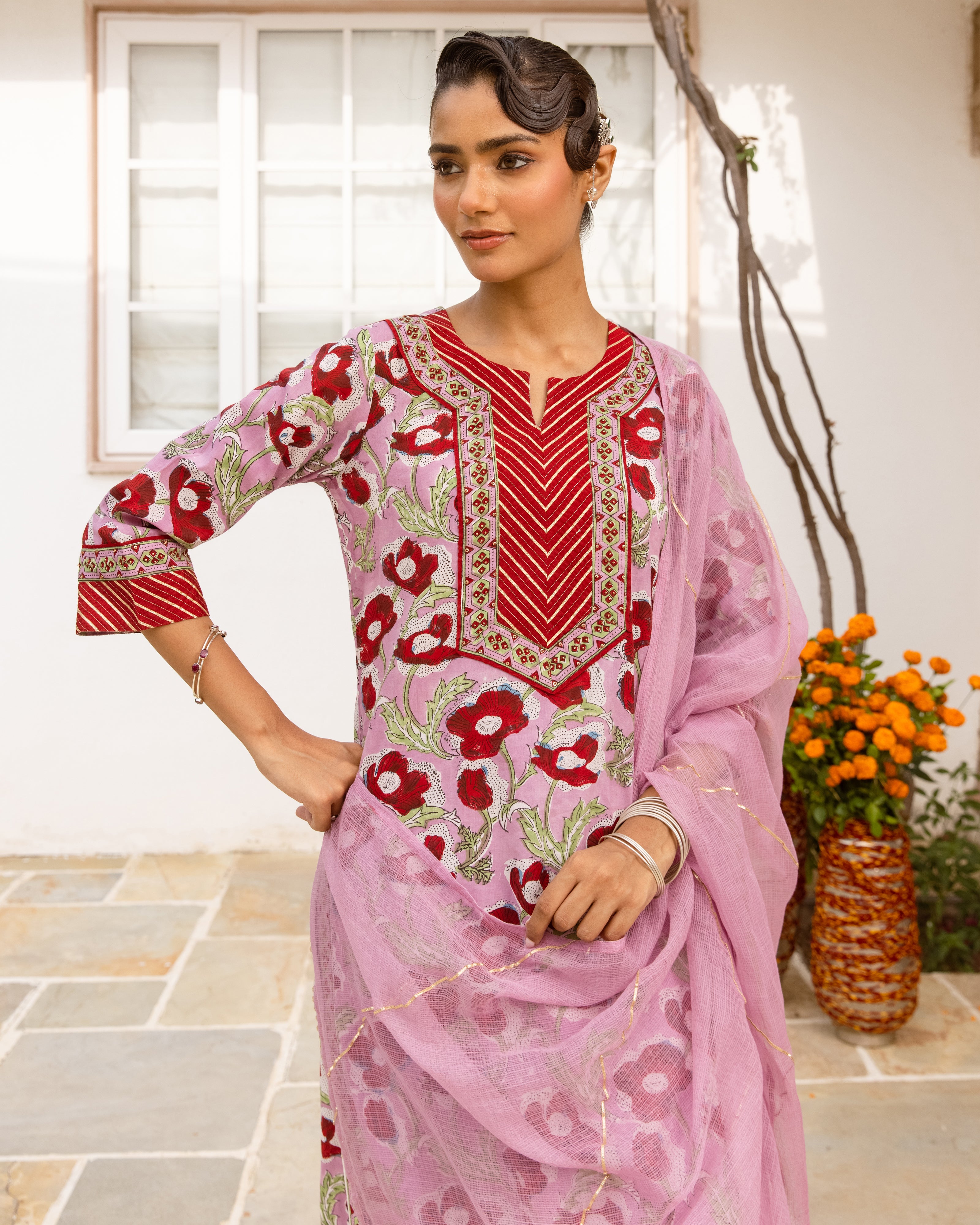 Dusty Mauve Pink Complete Suit Set
