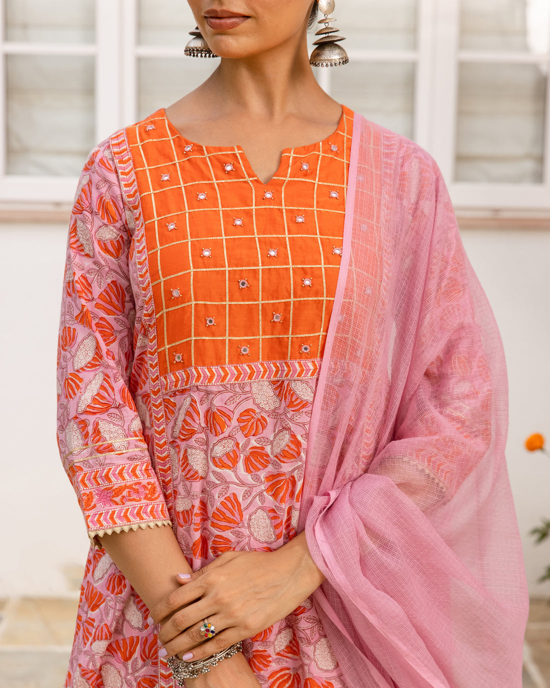Peach Pink Complete Suit Set