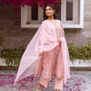 Peach Pearl Kota Doriya Dupatta