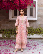 Blush Pink Kurta(Pant And Dupatta Not Included)