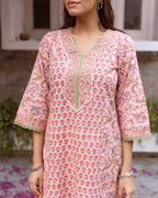 Blush Pink Kurta(Pant And Dupatta Not Included)