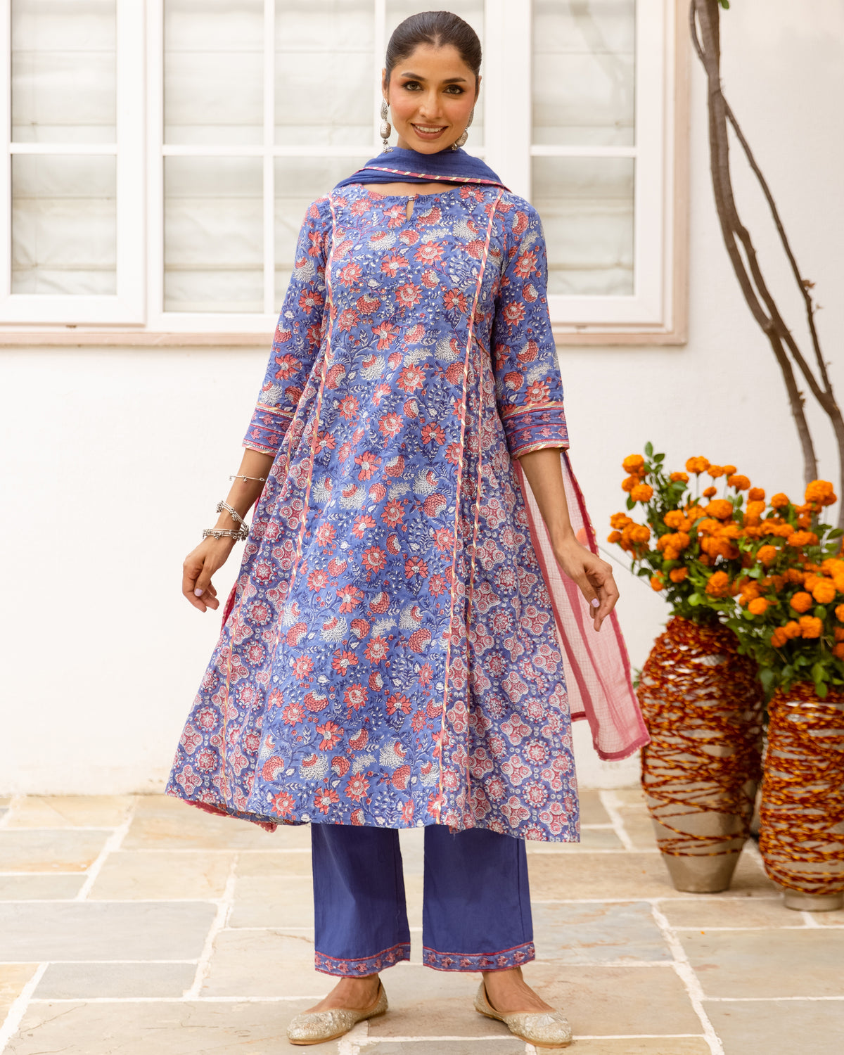 Indigo Blue Complete Suit Set