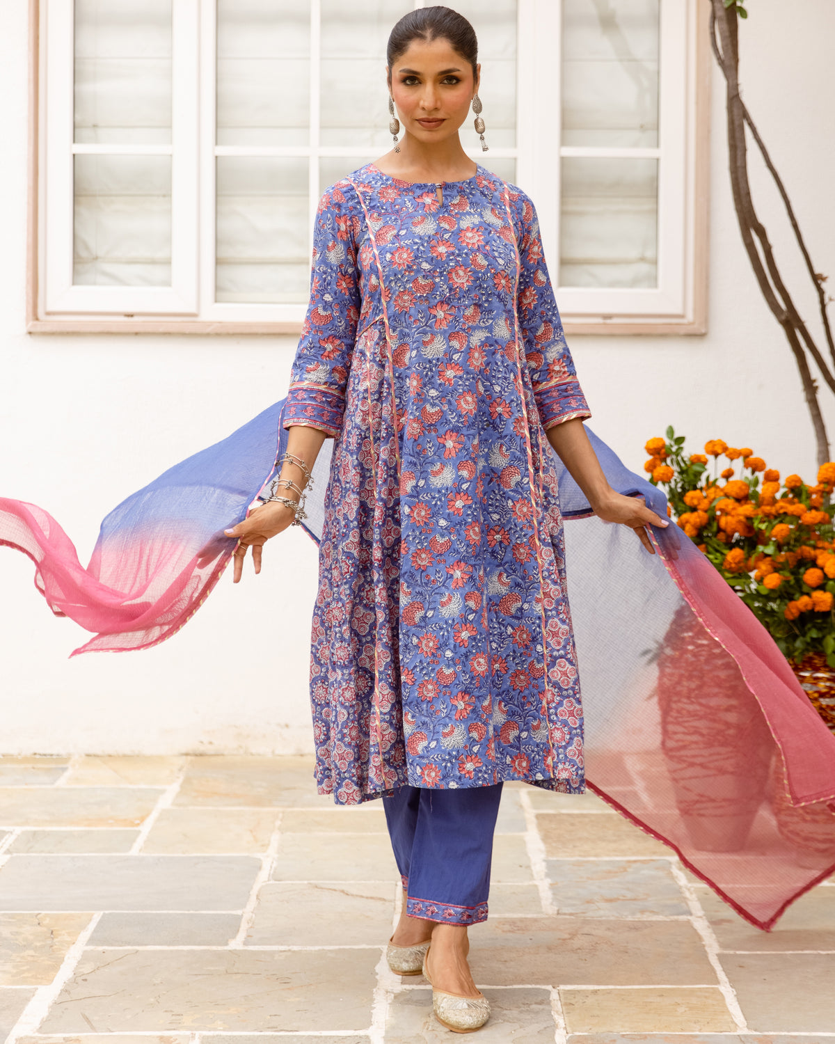 Indigo Blue Complete Suit Set
