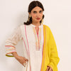 Ivory Cotton Dobby Complete Suit Set For Women's