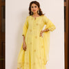 Yellow Chanderi Complete Suit Set For Women's