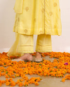 Yellow Chanderi Complete Suit Set For Women's