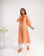 Orange Kurta(Pant Not Included)