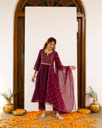 Rich Falsa Cotton Dobby Complete Suit Set For Women's