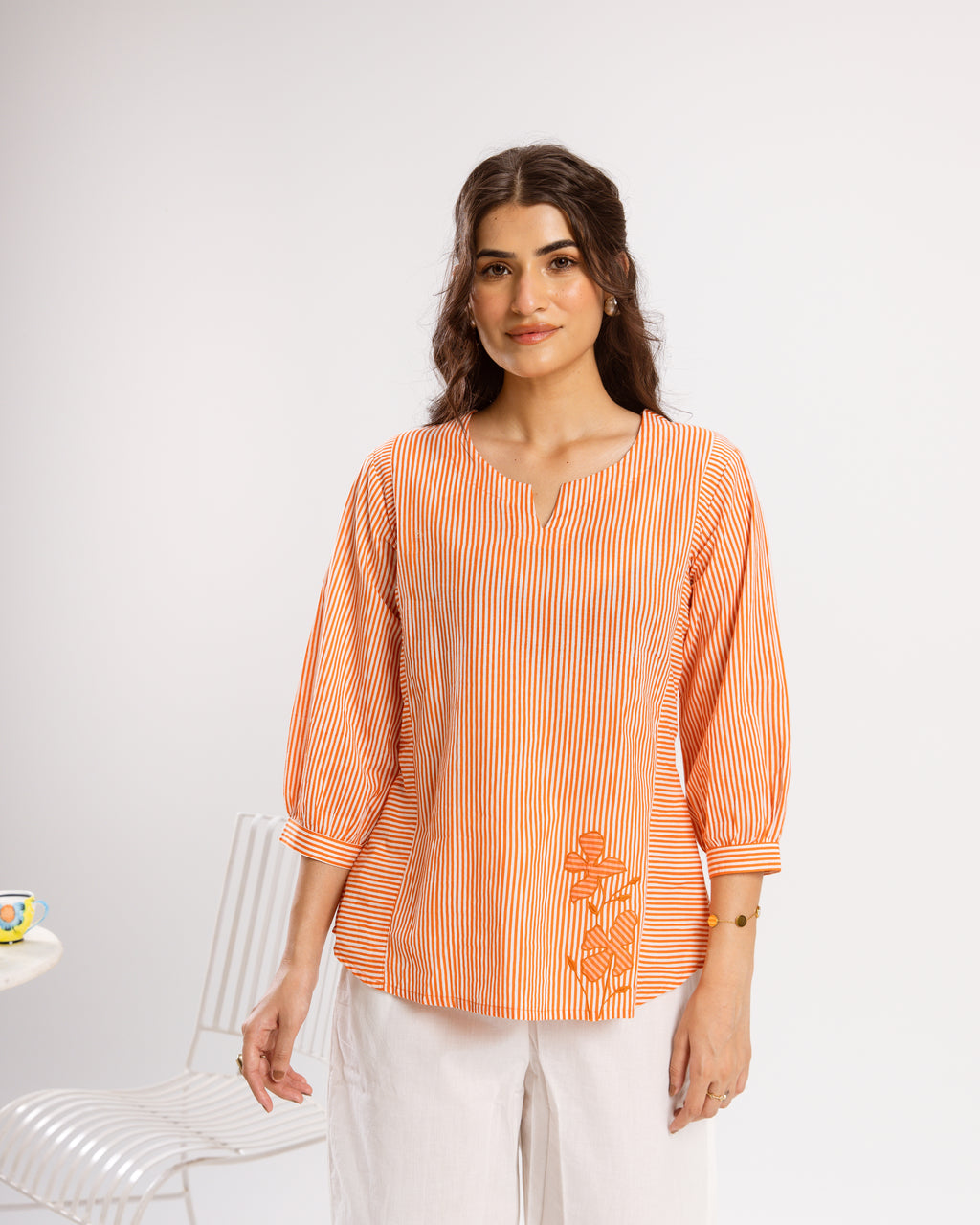 Orange Short Top