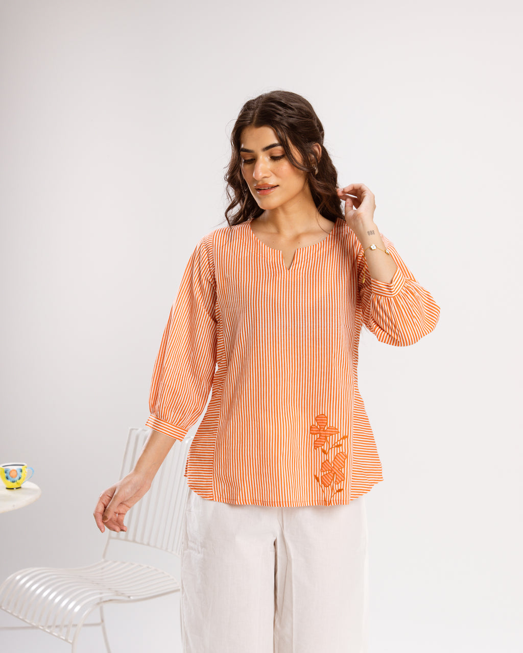 Orange Short Top