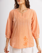 Orange Short Top