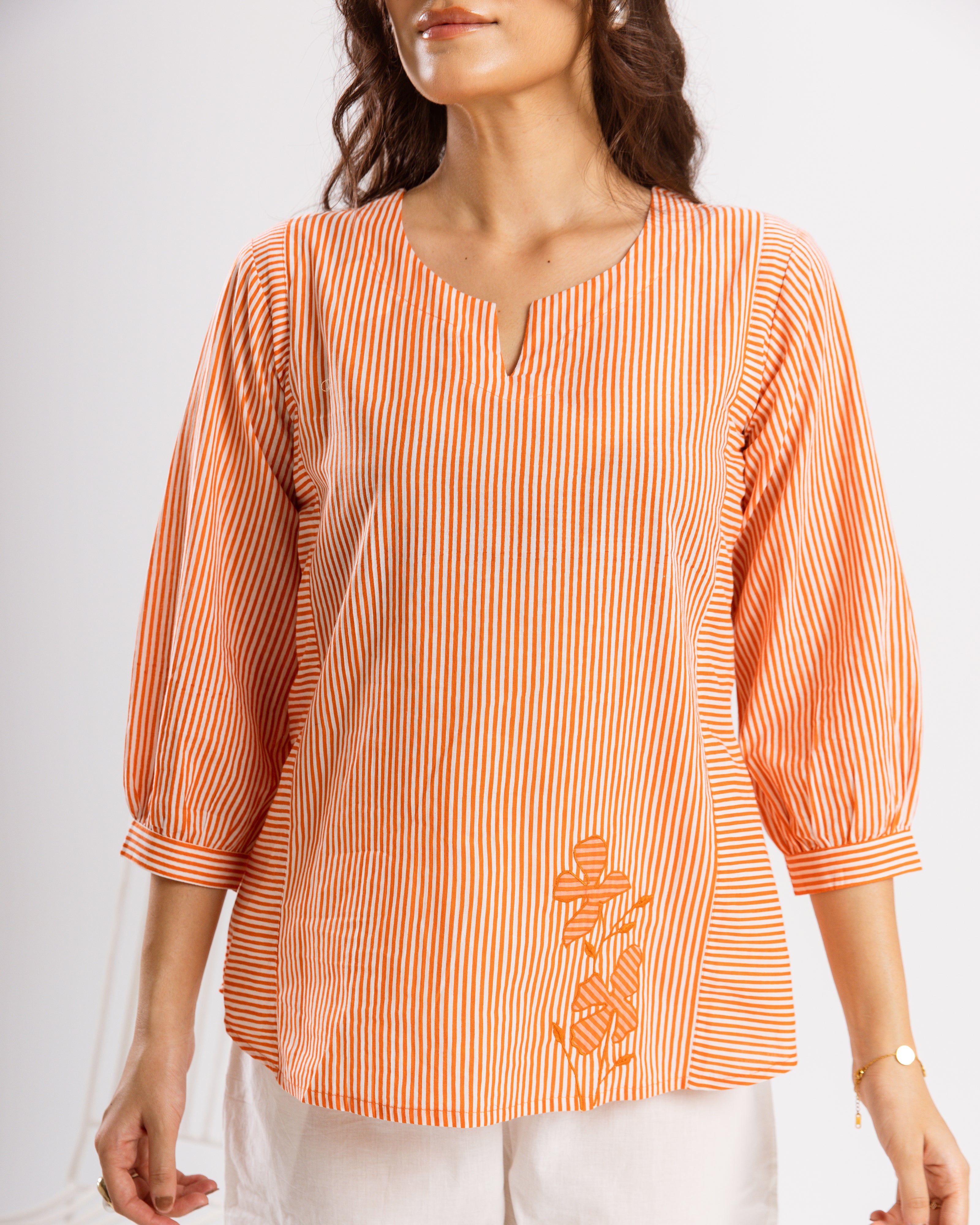 Orange Short Top