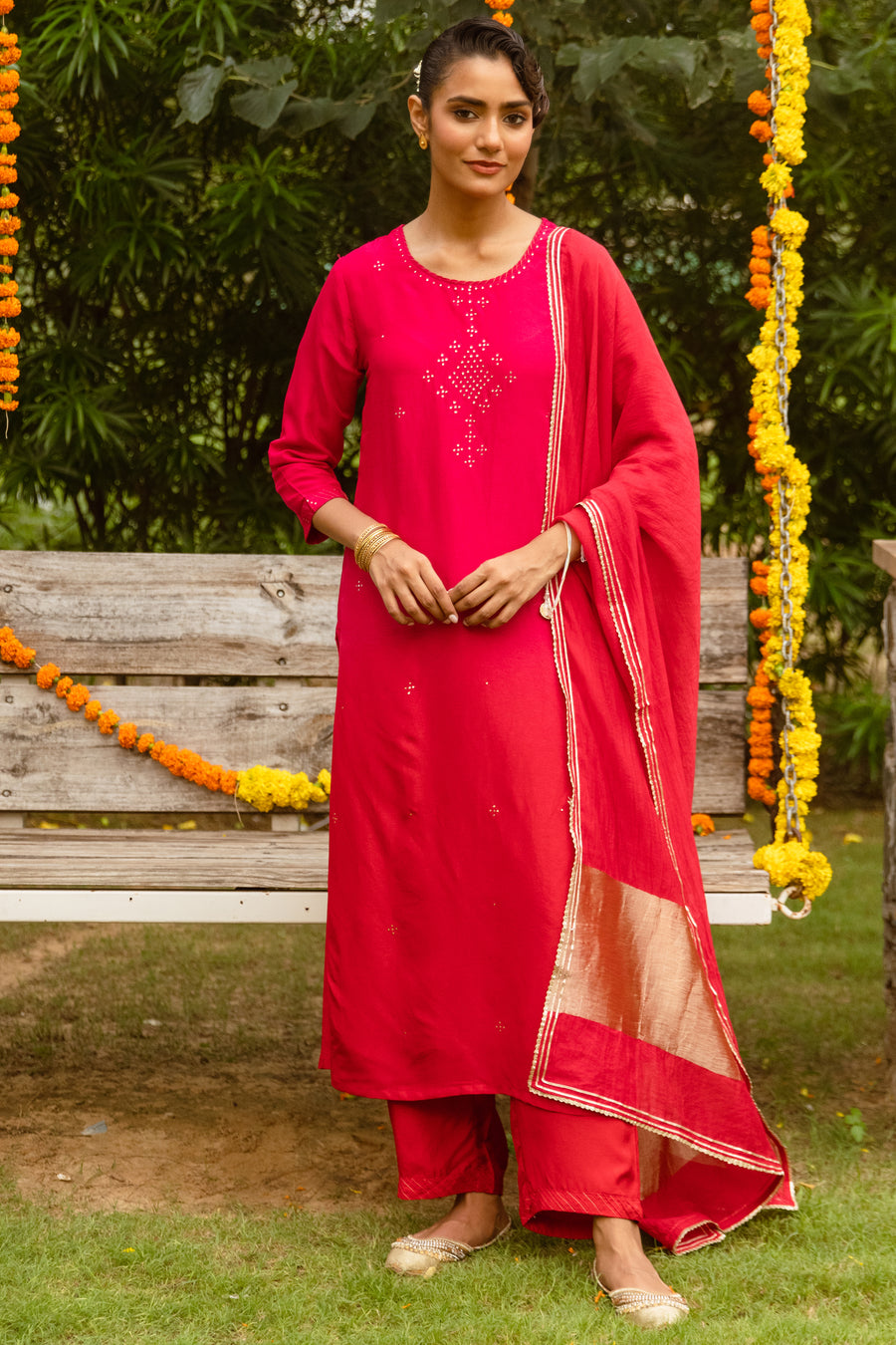 Magenta Pink Complete Suit Set