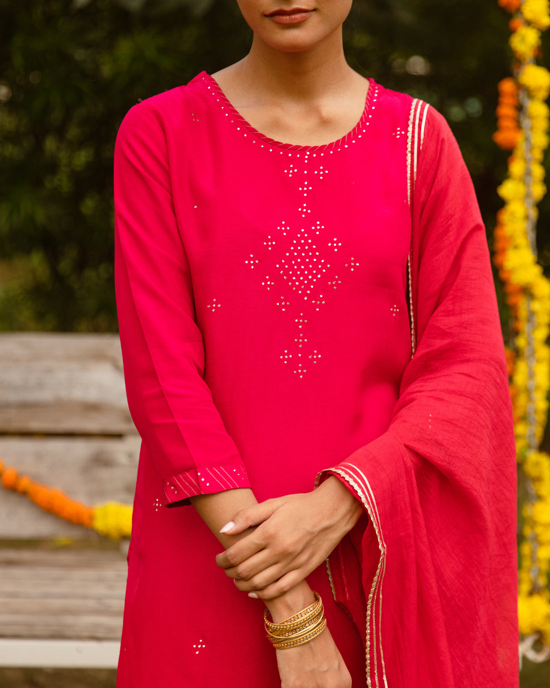 Magenta Pink Complete Suit Set