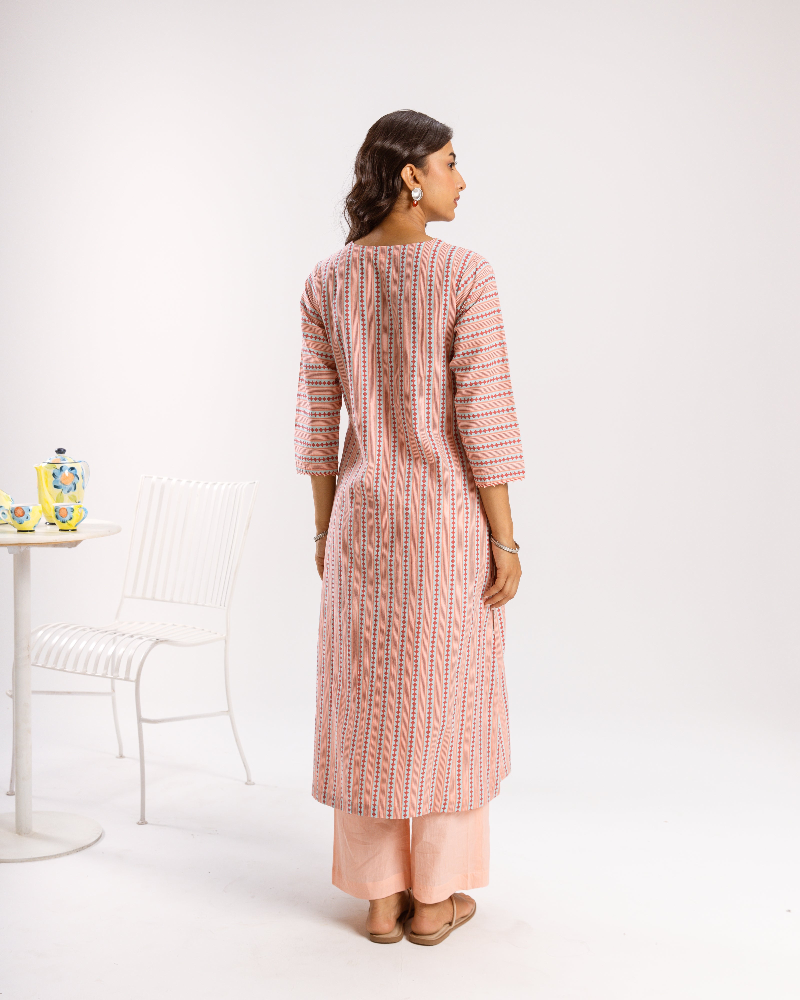 Peach kurta ( Pant Not Included )