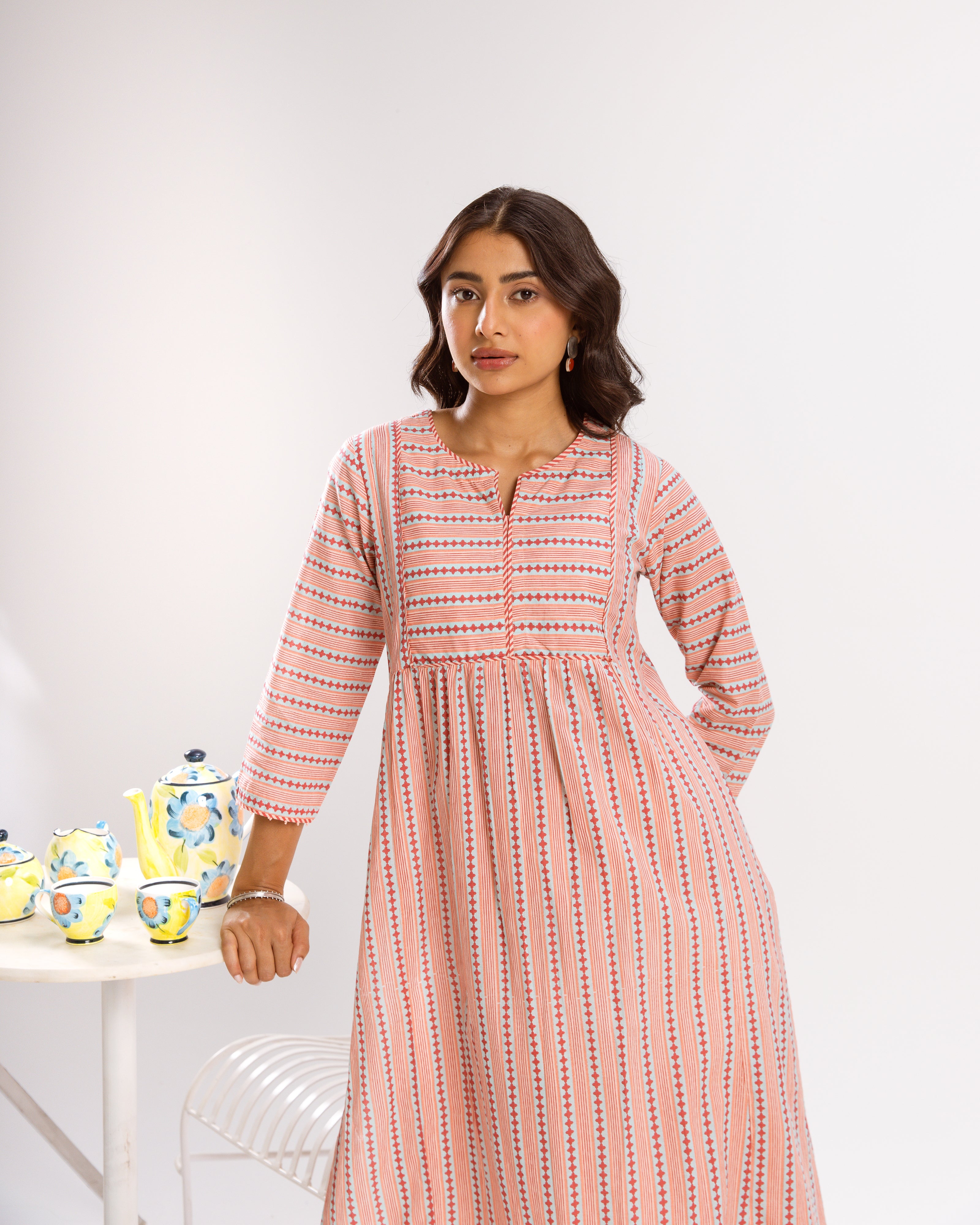 Peach kurta ( Pant Not Included )