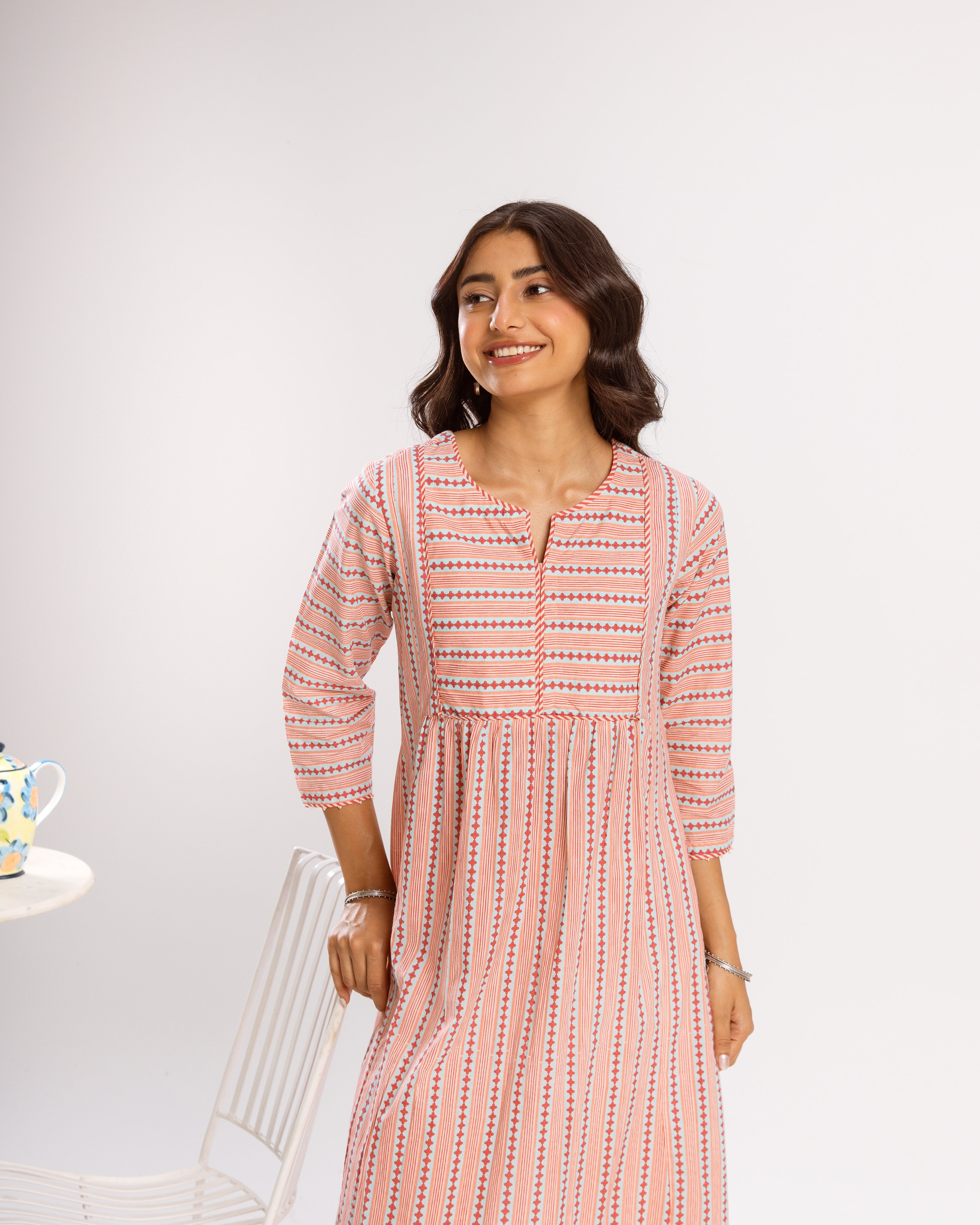 Peach kurta ( Pant Not Included )