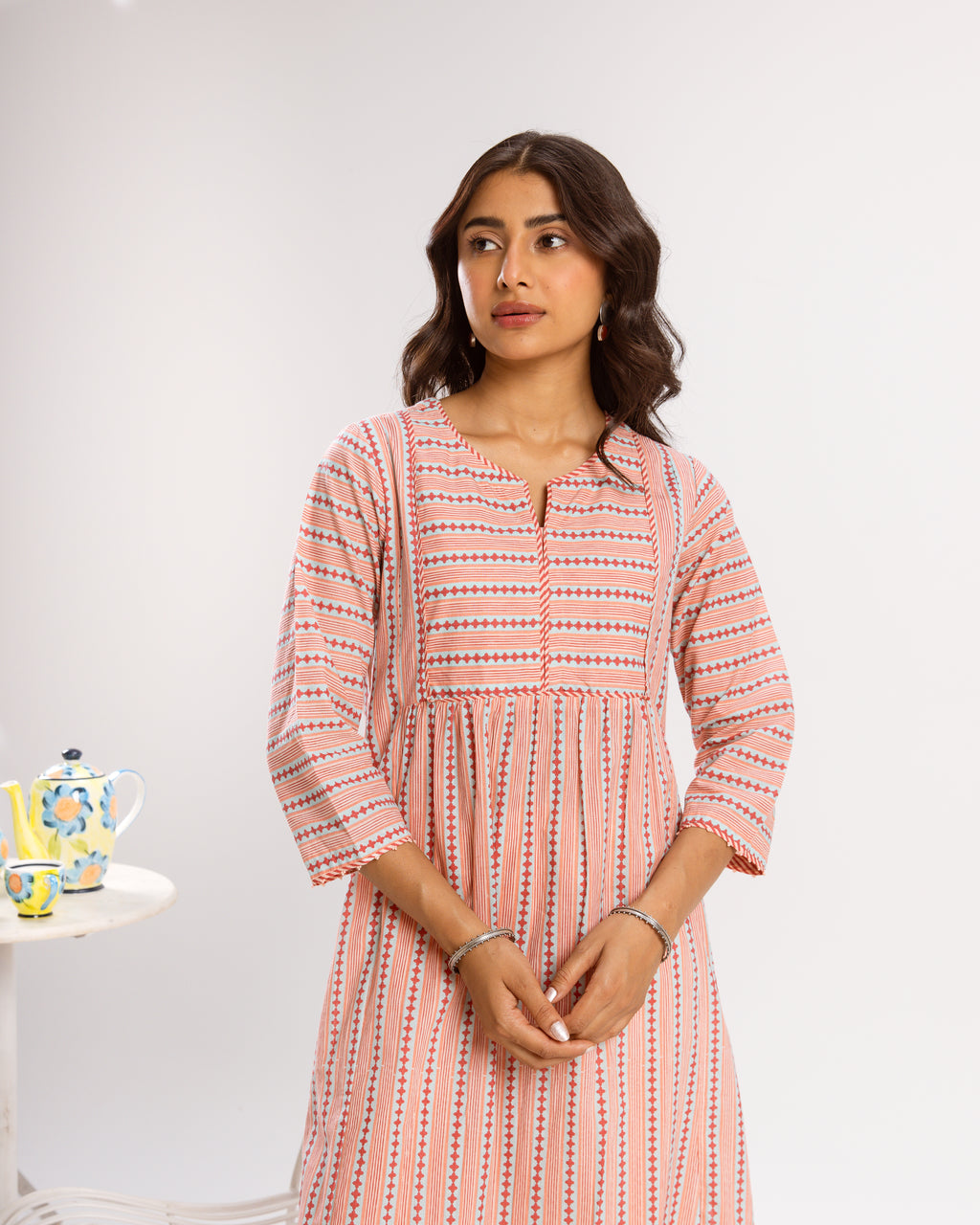 Peach kurta ( Pant Not Included )