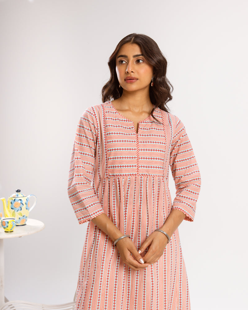 Peach kurta ( Pant Not Included )